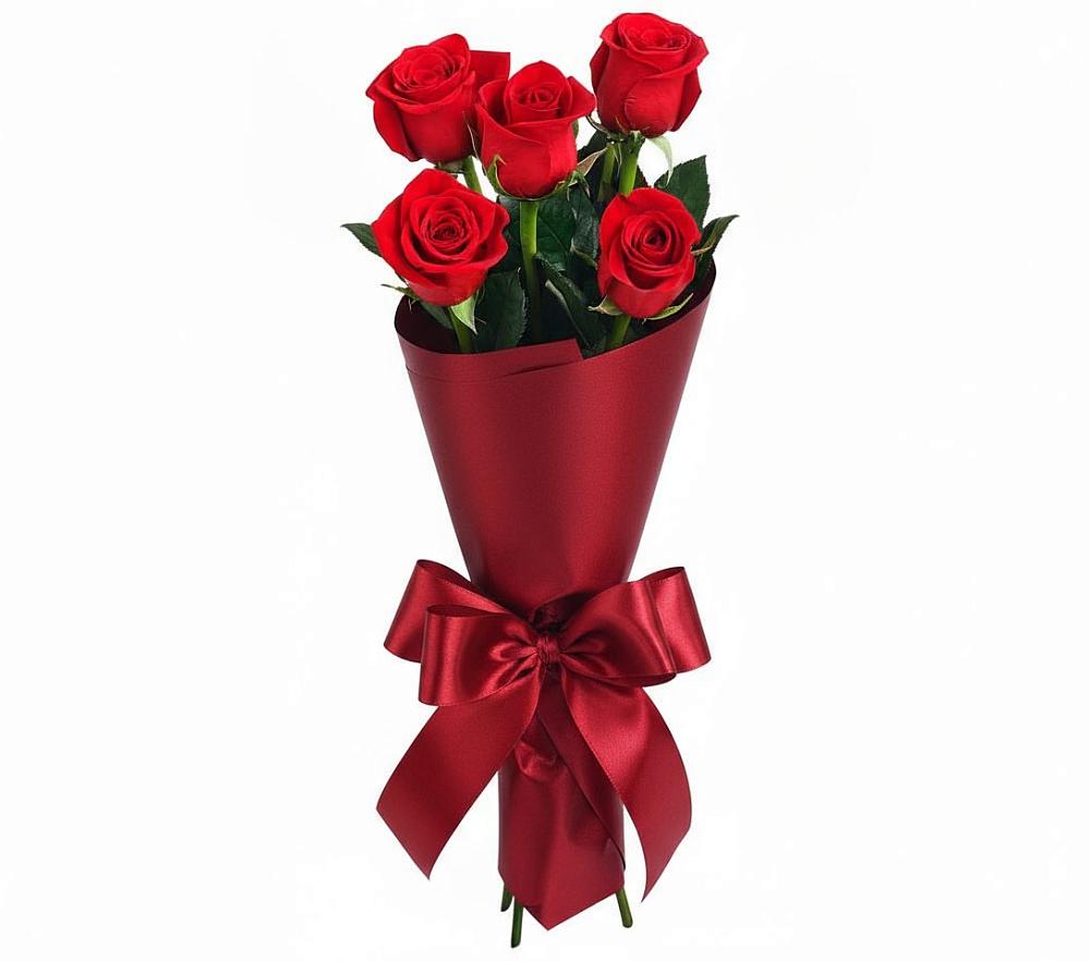 Букет 5 Красных роз Эдлесс Лав в Смоленске
