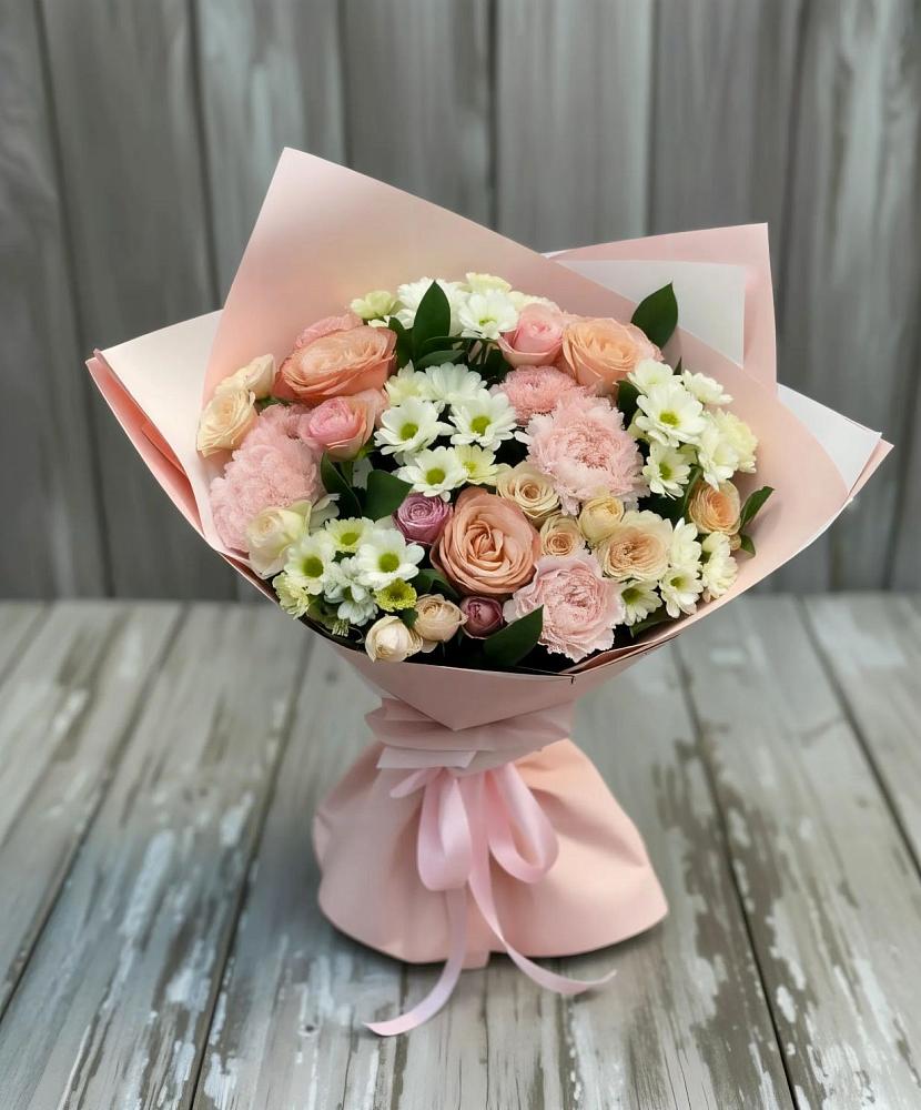 Букет цветов из: Гвоздики, Розы и Хризантемы в Смоленске