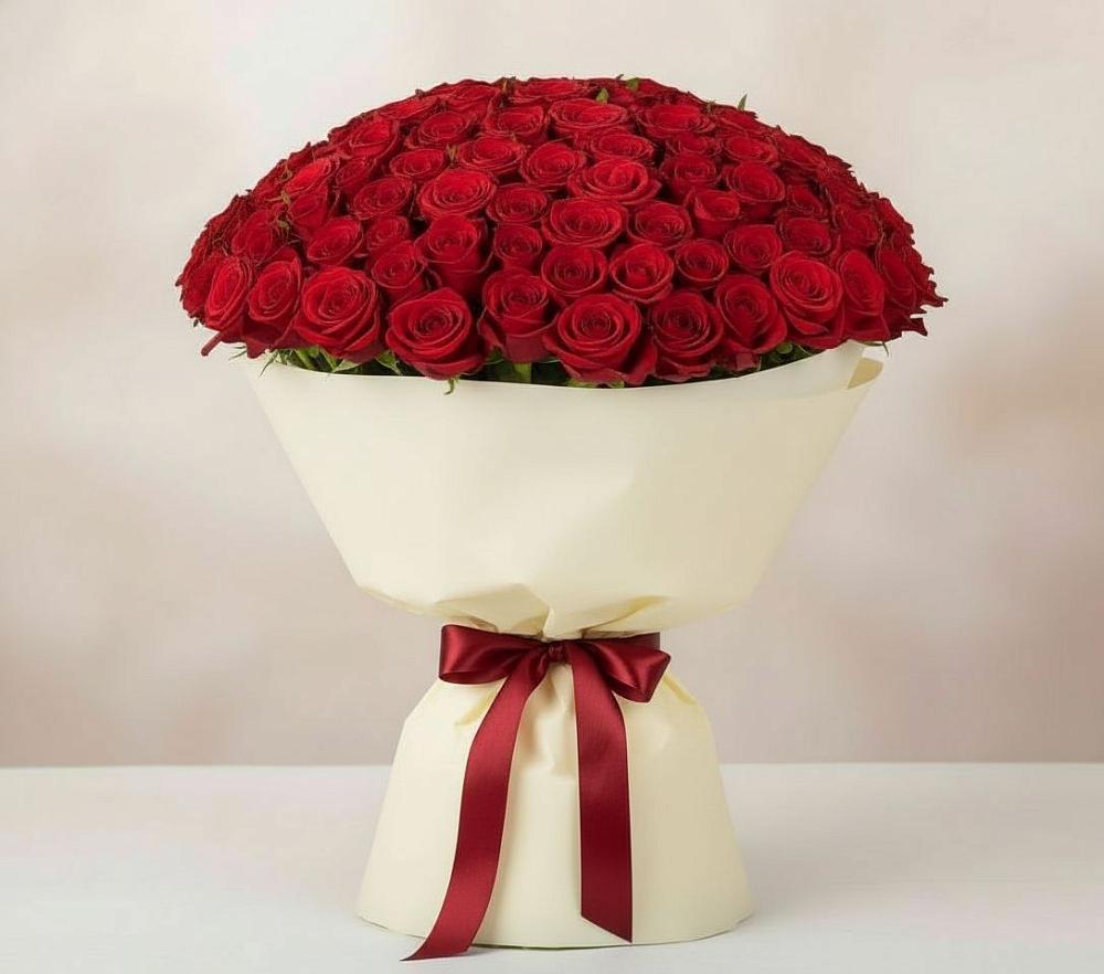 Букет 101 Красная роза Милано в Смоленске