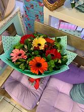 Букет цветов из:  Герберы, Хризантемы и Альстромерии #REPLACE_PRED# Смоленске