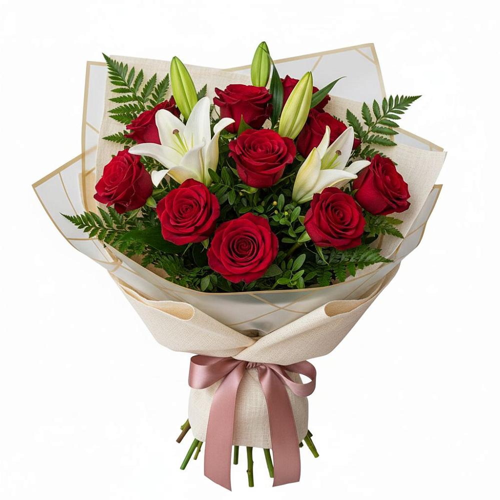 Букет цветов из: Лилии и Розы в Смоленске