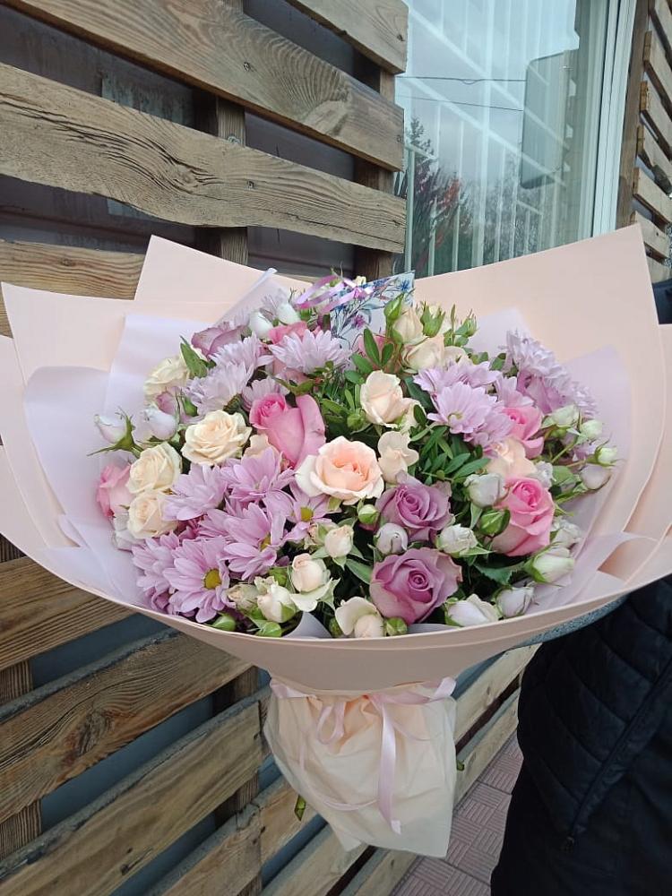 Букет цветов из: Розы и Хризантемы в Смоленске