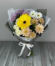 Букет цветов из:  Розы, Герберы и Хризантемы в Смоленске