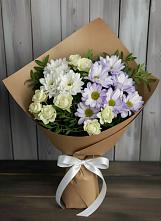 Букет цветов из:  Хризантемы и Розы в Смоленске