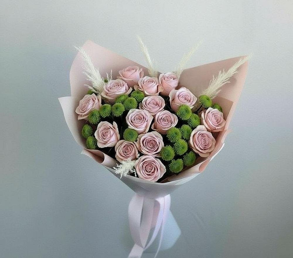 Букет цветов из: Розы и Хризантемы в Смоленске