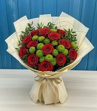 Букет цветов из:  Розы и Хризантемы в Смоленске