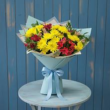 Букет цветов из:  Альстромерии и Хризантемы #REPLACE_PRED# Смоленске