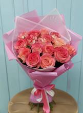 Букет 15 Розовых роз Равель в Смоленске