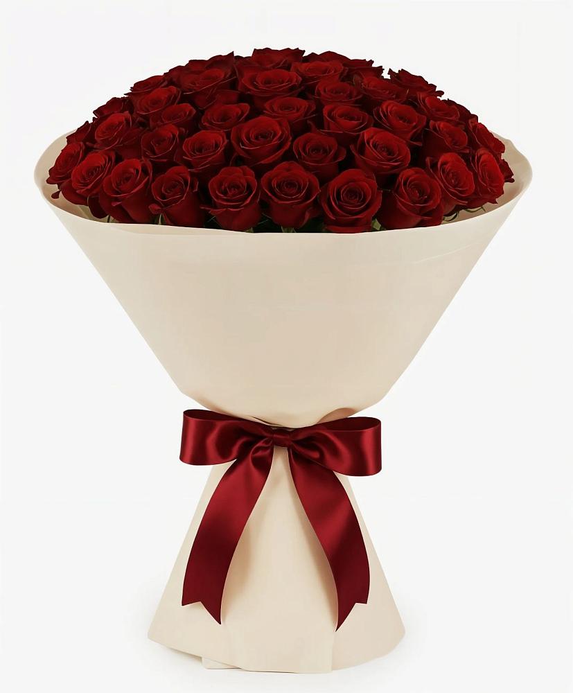 Букет 101 Бордовая роза Блэк Бакарра в Смоленске