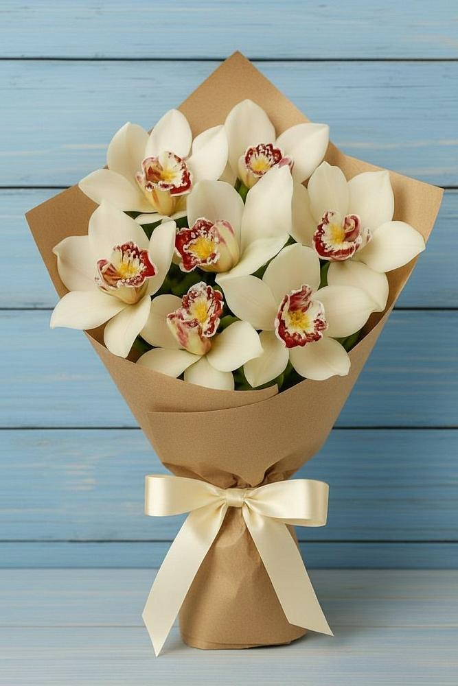 Букет цветов из: Орхидеи и Розы в Смоленске